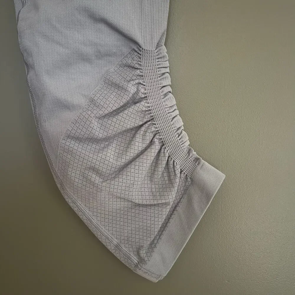 Lululemon Flow & Go Crop‎ Battleship Grey Sz 6 High Waisted Leggings Gym Workout